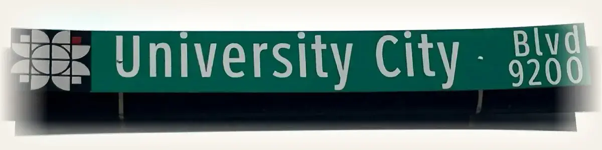 University City Boulevard sign in the University City area of Charlotte, NC